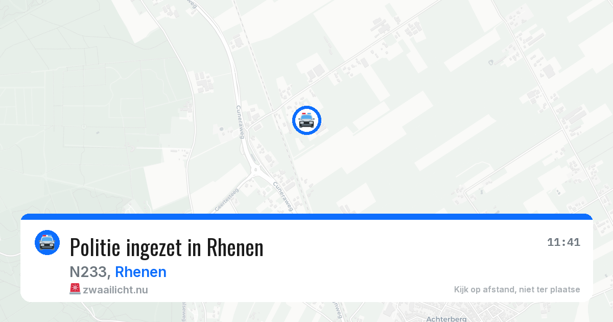Politie ingezet in Rhenen — 1 mei 2026 | 🚨 Zwaailicht.nu
