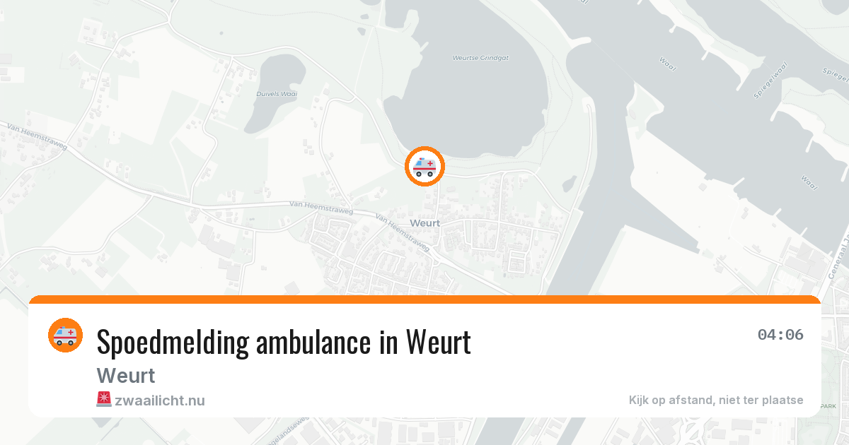 Spoedmelding ambulance in Weurt — 27 feb 2026