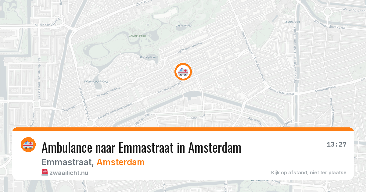 Ambulance naar Emmastraat in Amsterdam — 15 jul 2026