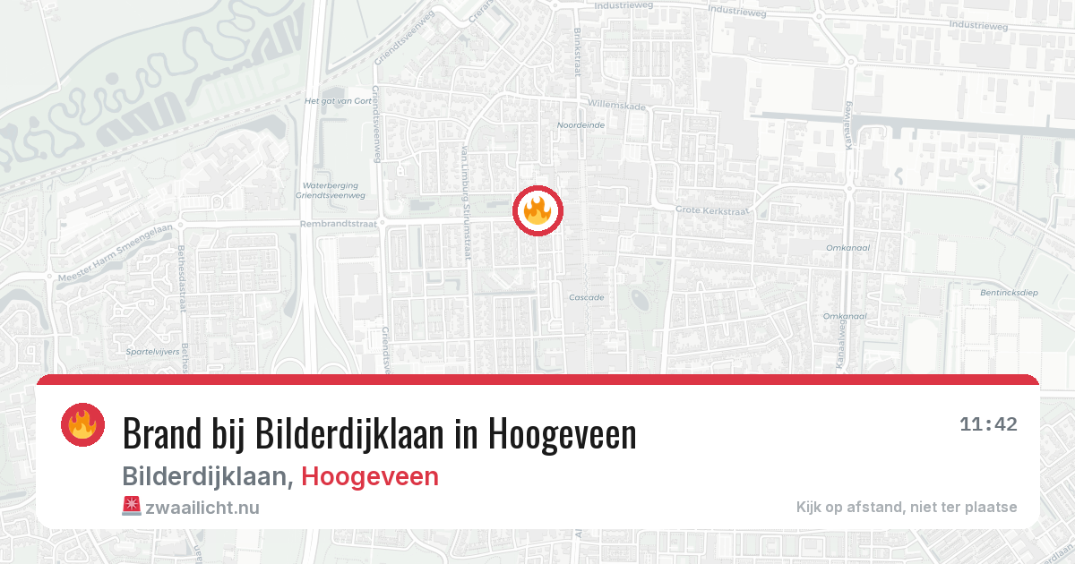 Brand bij Bilderdijklaan in Hoogeveen — 7 mei 2026