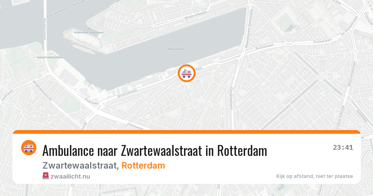 Ambulance naar Zwartewaalstraat in Rotterdam — 25 mei 2026