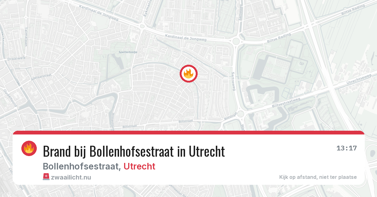 Brand bij Bollenhofsestraat in Utrecht — 16 jul 2026