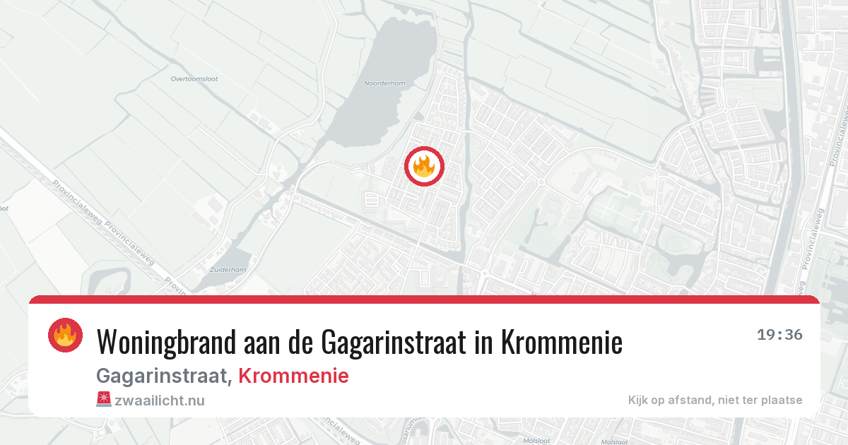 Woningbrand aan de Gagarinstraat in Krommenie — 2 mei 2026
