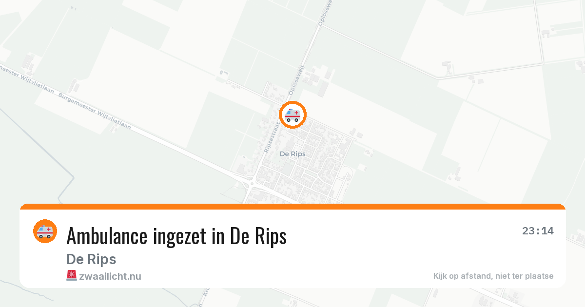 Ambulance ingezet in De Rips — 10 mei 2026