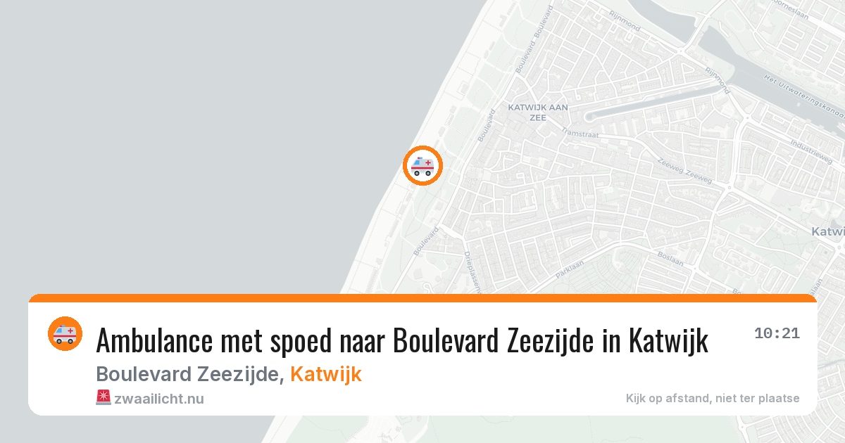 Ambulance met spoed naar Boulevard Zeezijde in Katwijk — 21 feb 2026
