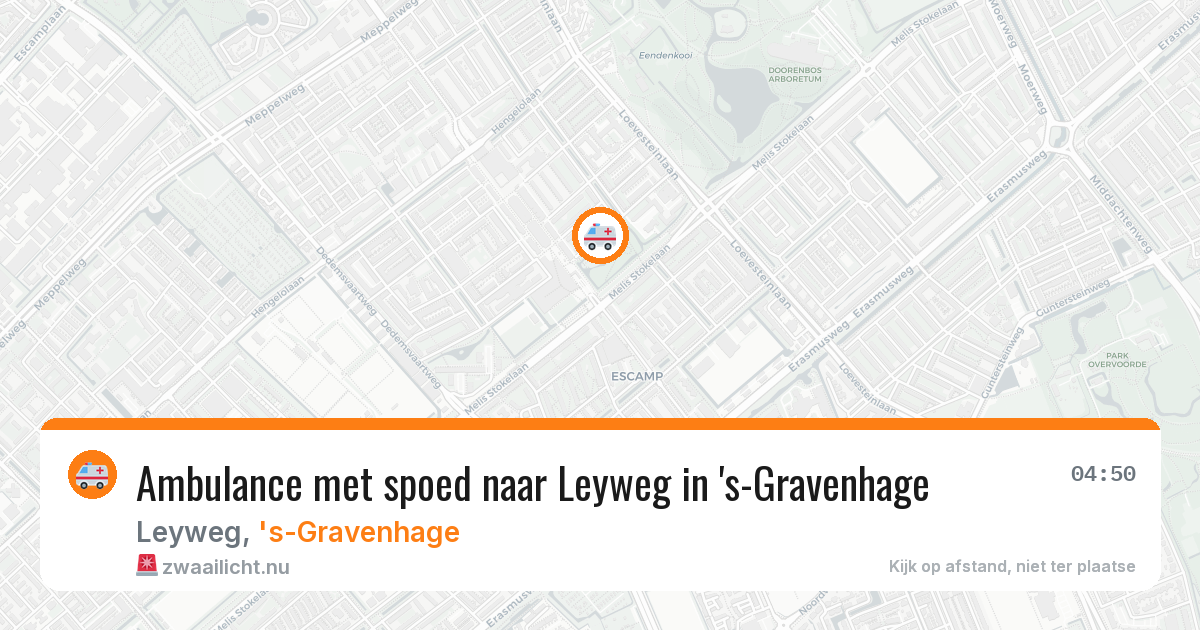 Ambulance met spoed naar Leyweg in 's-Gravenhage — 3 mrt 2026