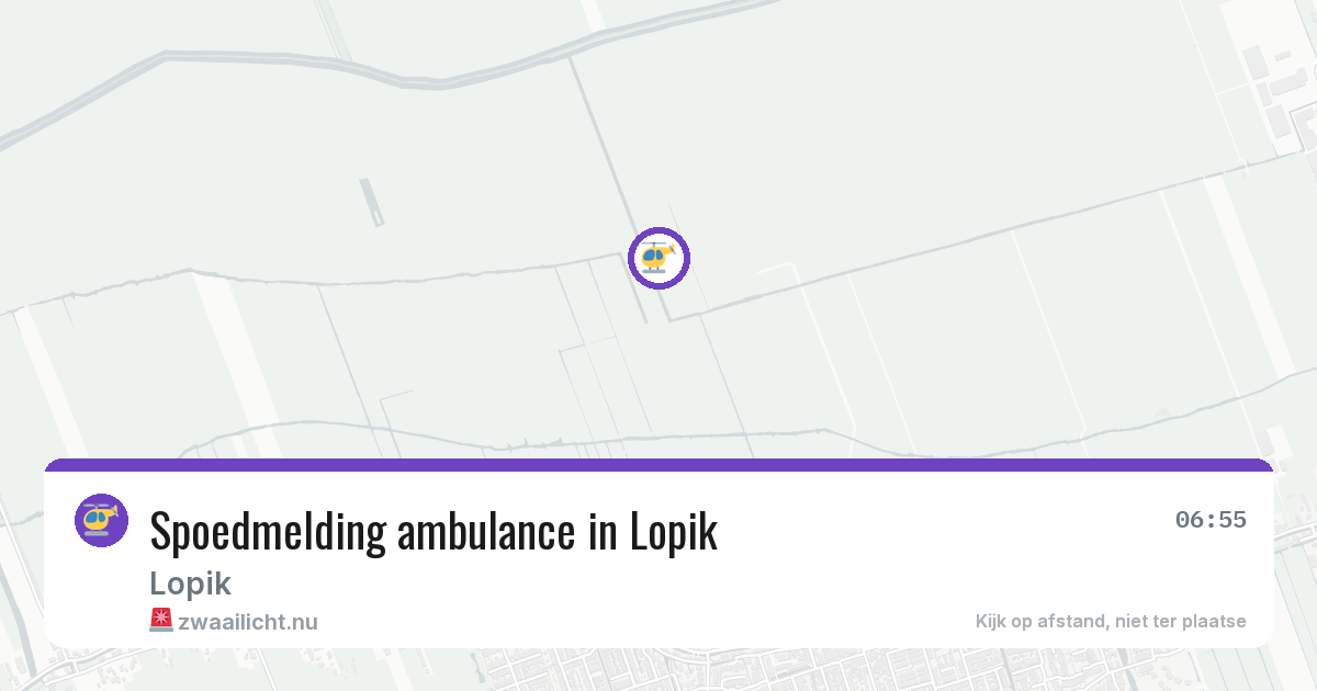 Spoedmelding ambulance in Lopik — 25 jul 2026