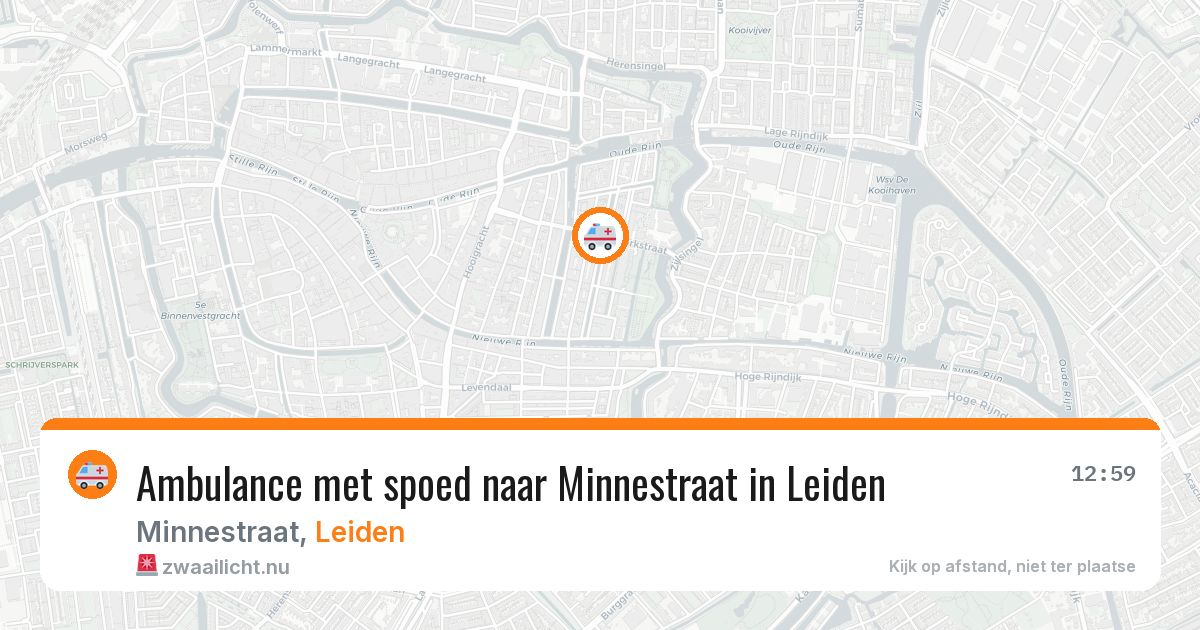 Ambulance met spoed naar Minnestraat in Leiden — 17 feb 2026