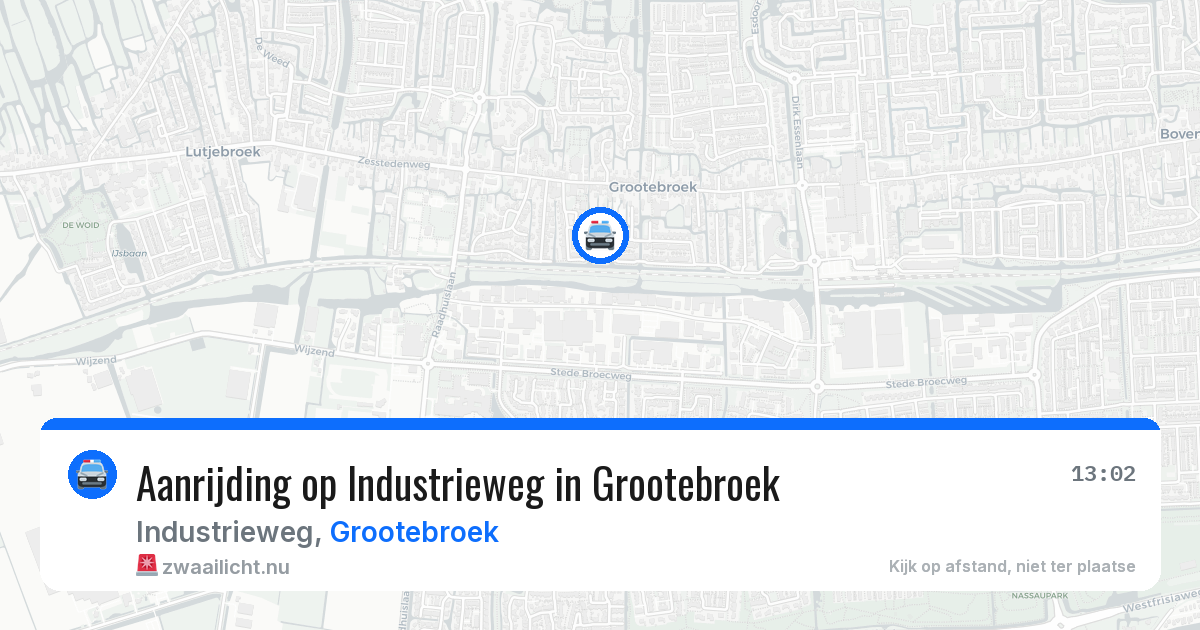 Aanrijding op Industrieweg in Grootebroek — 17 apr 2026