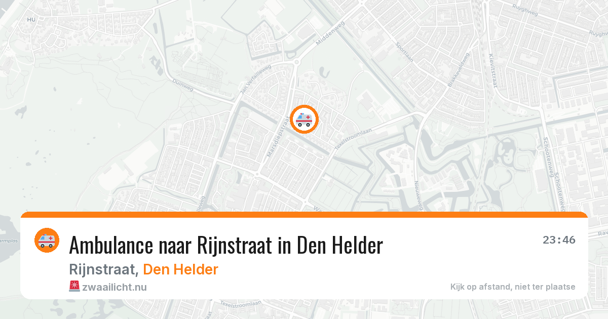 Ambulance naar Rijnstraat in Den Helder — 22 jul 2026