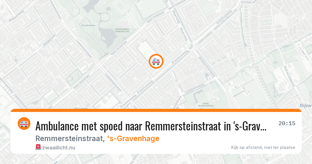 Ambulance met spoed naar Remmersteinstraat in 's-Gravenhage — 2 apr 2026