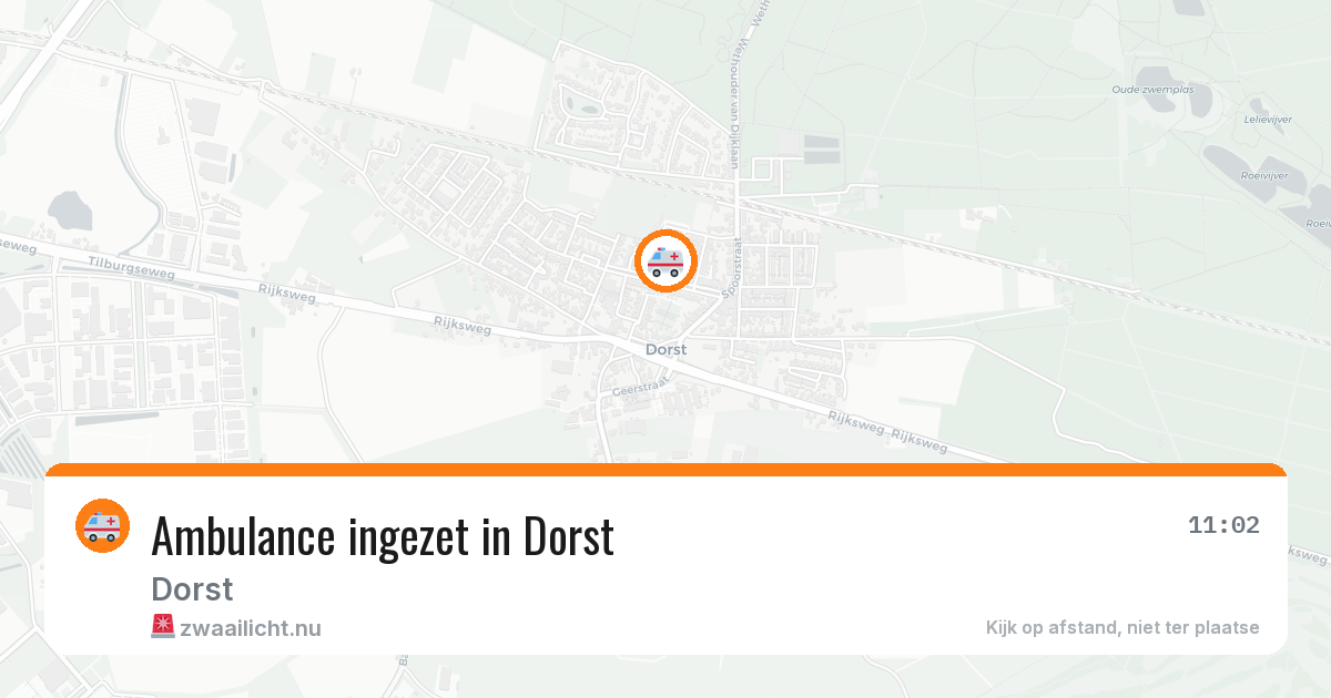 Ambulance ingezet in Dorst — 29 jun 2026