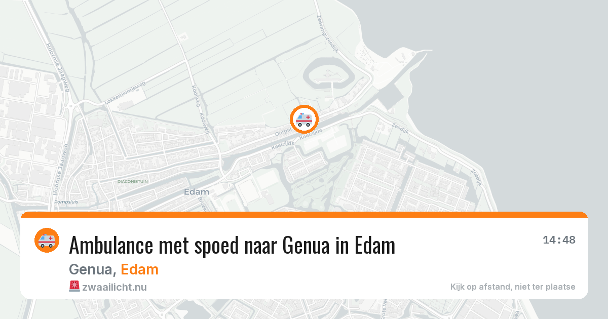Ambulance met spoed naar Genua in Edam — 12 jul 2026