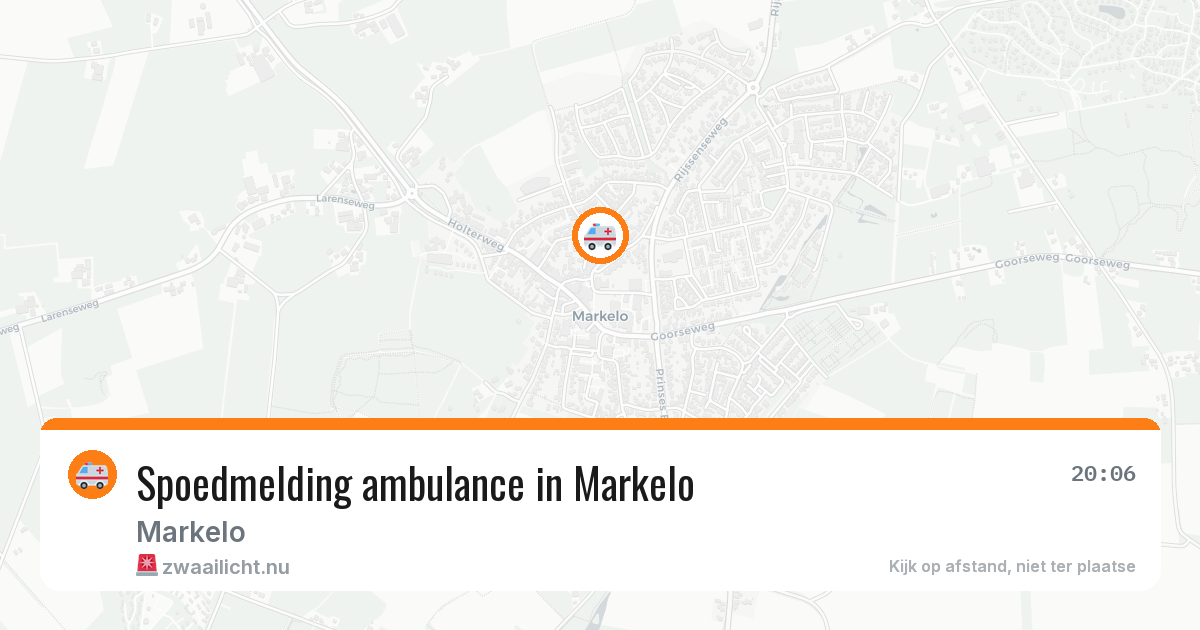 Spoedmelding ambulance in Markelo — 26 apr 2026