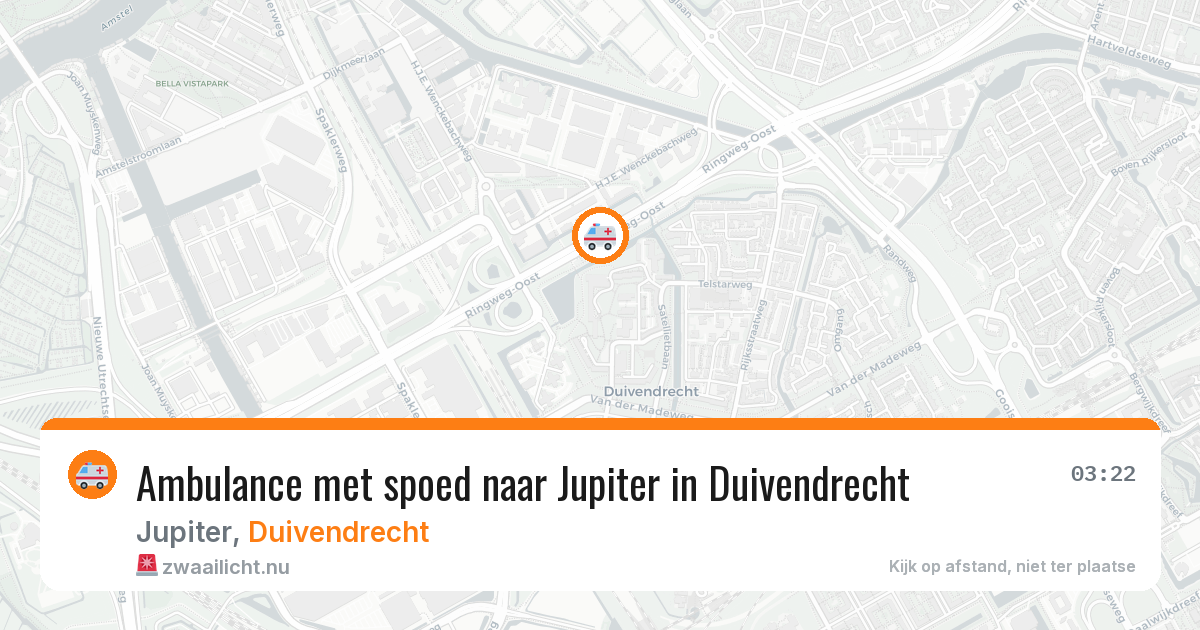 Ambulance met spoed naar Jupiter in Duivendrecht — 15 jul 2026