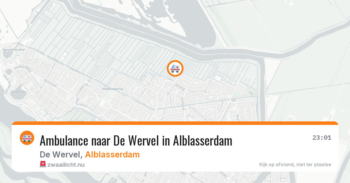 Ambulance naar De Wervel in Alblasserdam — 30 mei 2026