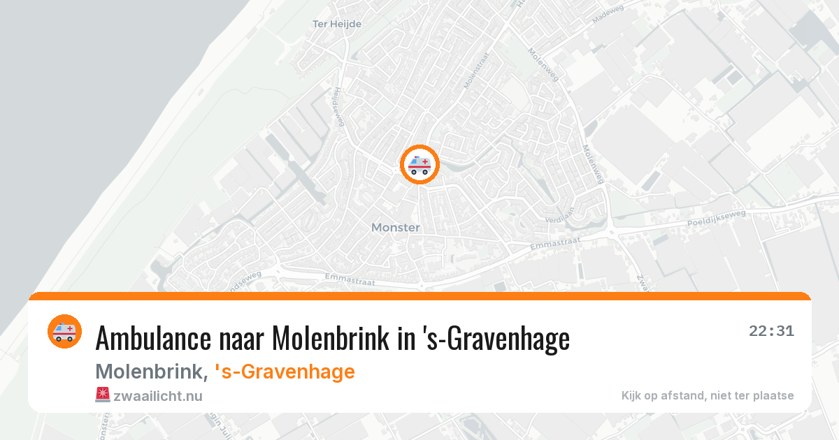 Ambulance naar Molenbrink in 's-Gravenhage — 23 mrt 2026