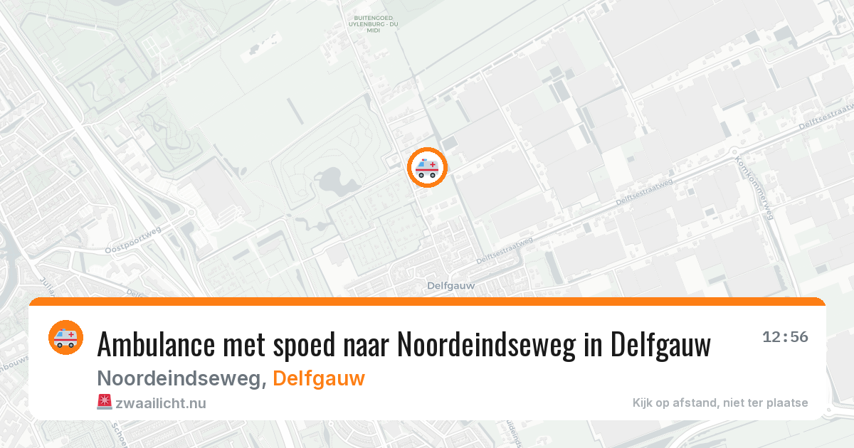Ambulance met spoed naar Noordeindseweg in Delfgauw — 14 jul 2026