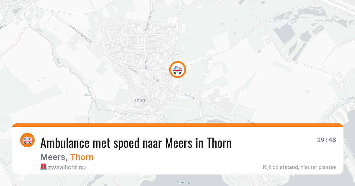 Ambulance met spoed naar Meers in Thorn — 19 jul 2026