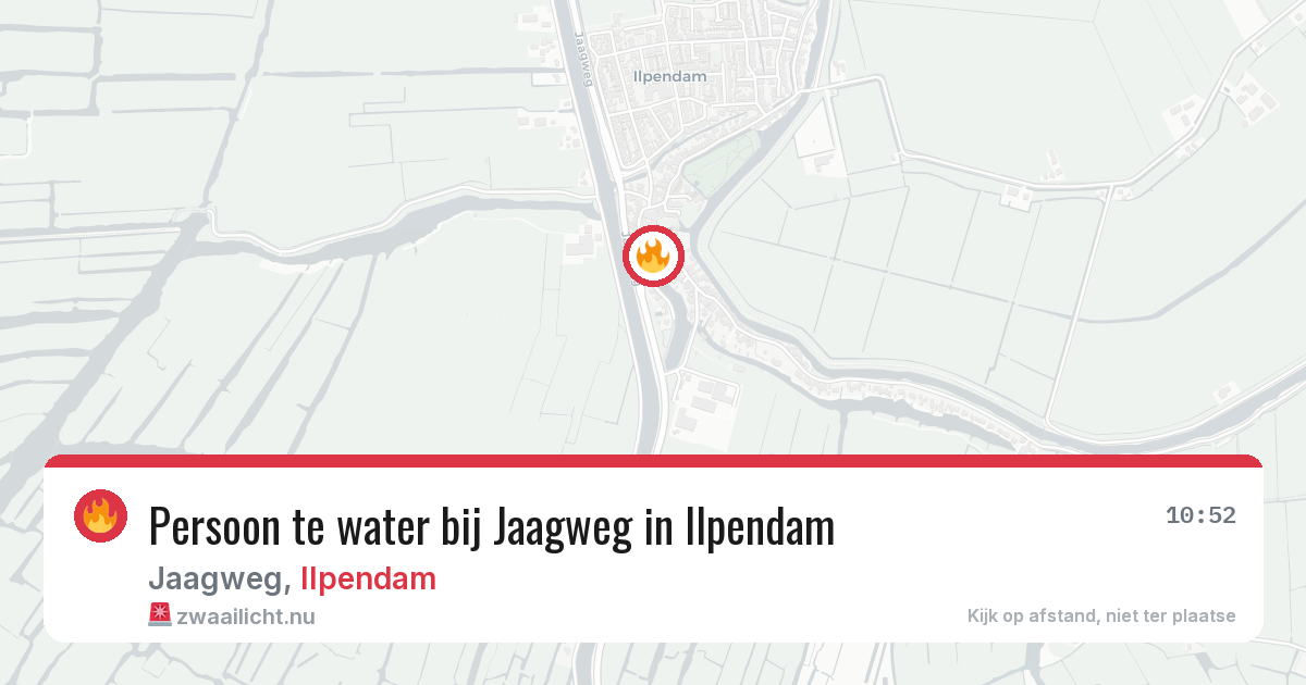 Persoon te water bij Jaagweg in Ilpendam — 13 jul 2026