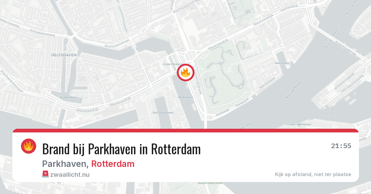 Brand bij Parkhaven in Rotterdam — 26 mei 2026