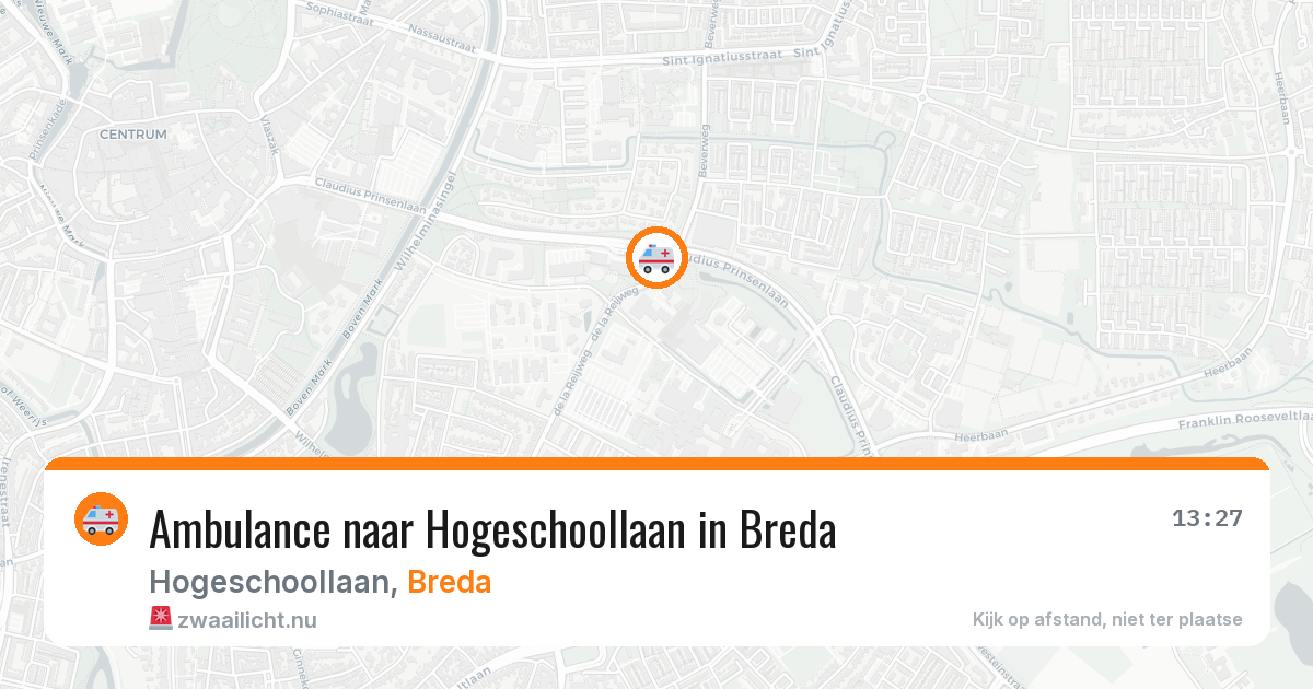 Ambulance naar Hogeschoollaan in Breda — 1 apr 2026