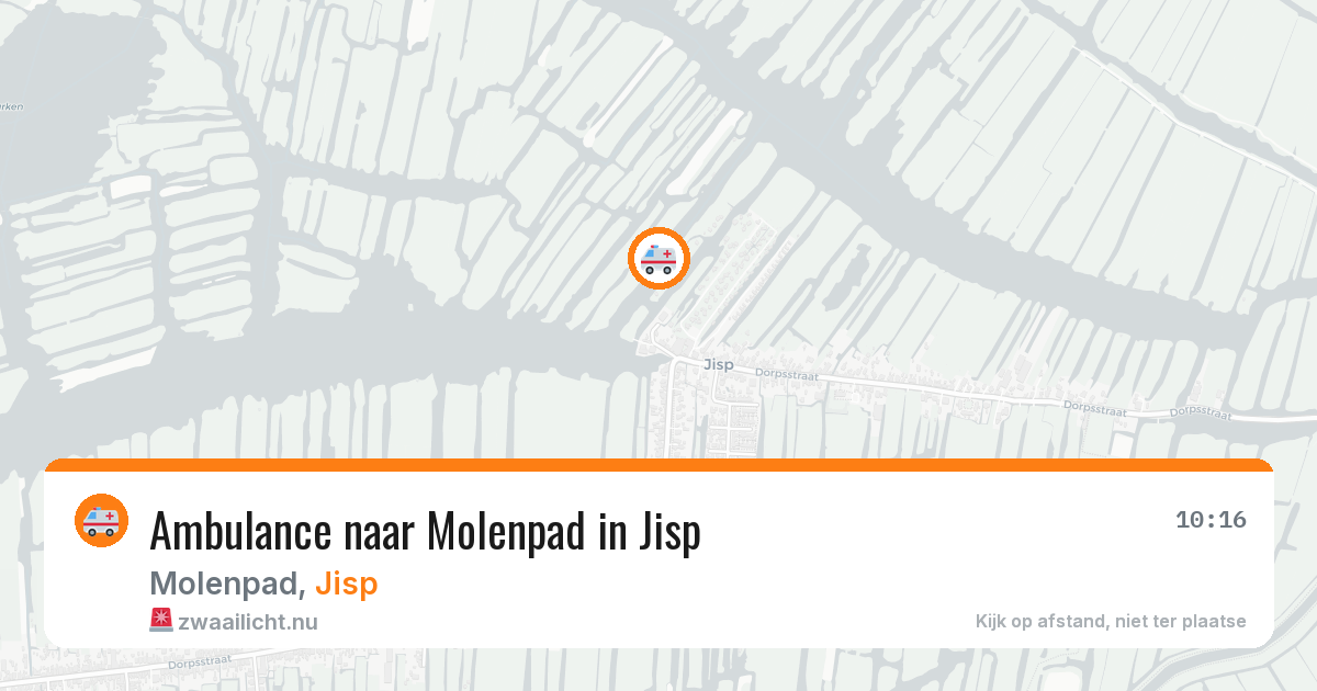 Ambulance naar Molenpad in Jisp — 21 feb 2026