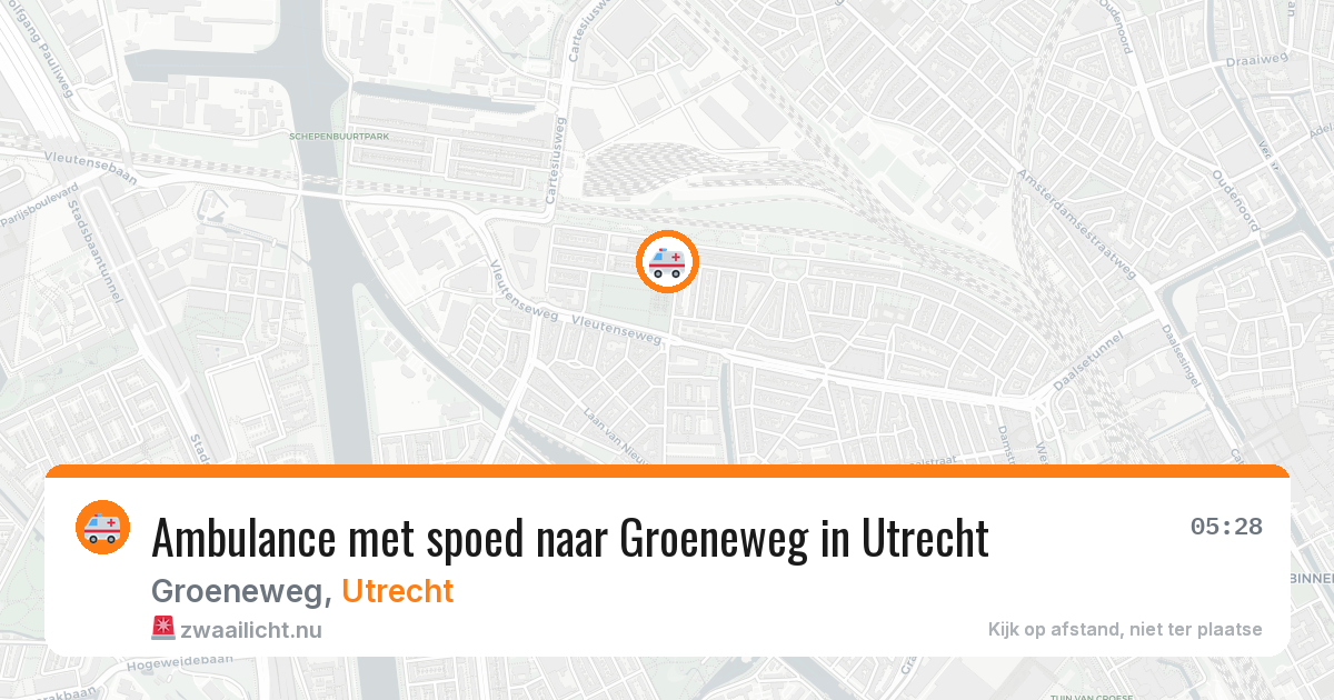 Ambulance met spoed naar Groeneweg in Utrecht — 6 jun 2026