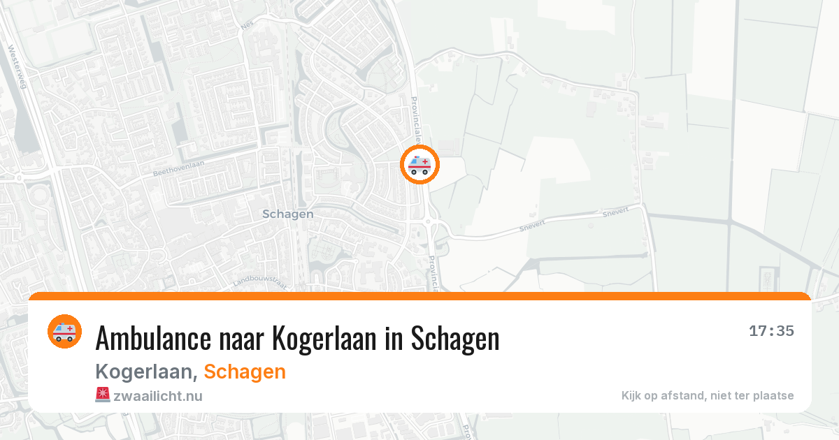 Ambulance naar Kogerlaan in Schagen — 26 apr 2026