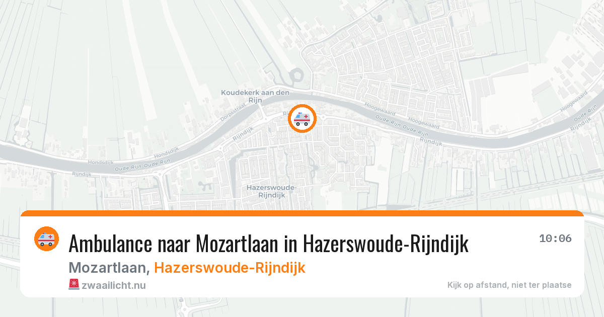 Ambulance naar Mozartlaan in Hazerswoude-Rijndijk — 25 jul 2026