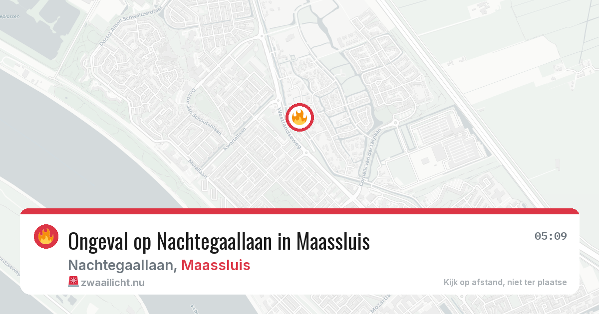 Ongeval op Nachtegaallaan in Maassluis — 15 jul 2026
