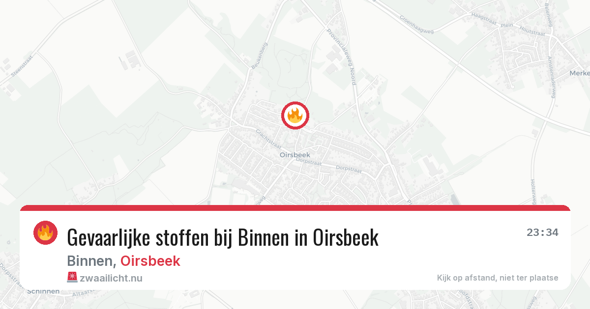 Gevaarlijke stoffen bij Binnen in Oirsbeek — 25 jul 2026