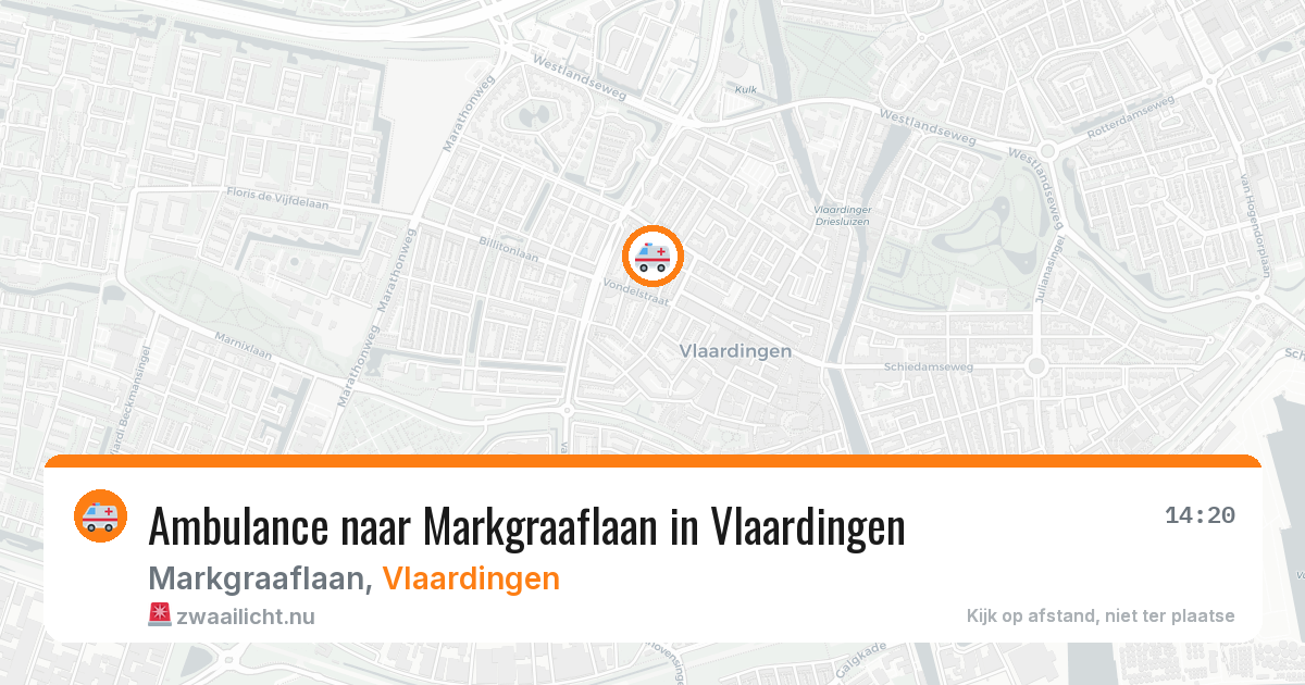 Ambulance naar Markgraaflaan in Vlaardingen — 28 mrt 2026