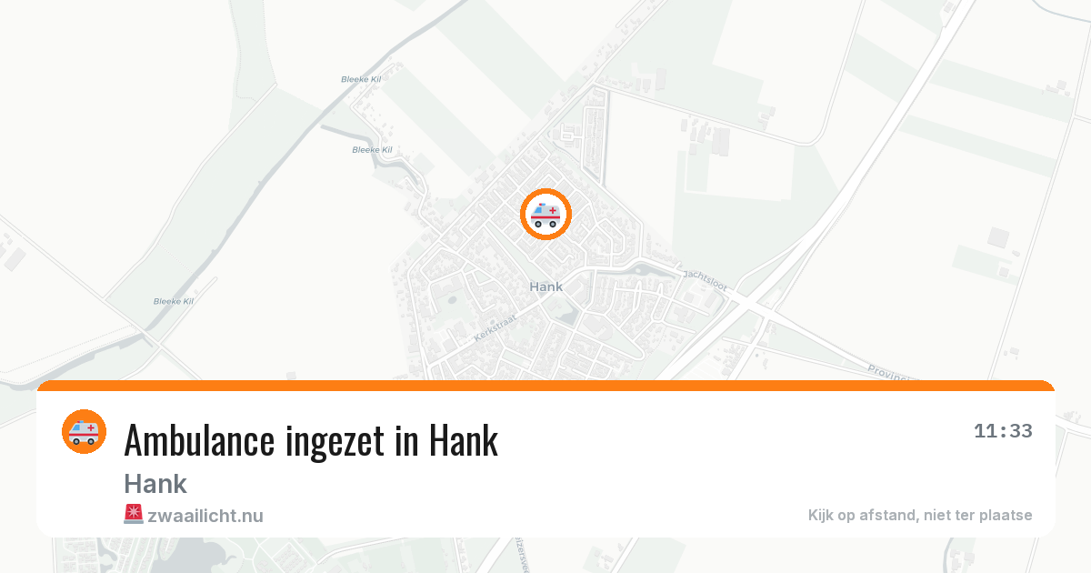 Ambulance ingezet in Hank — 13 jul 2026