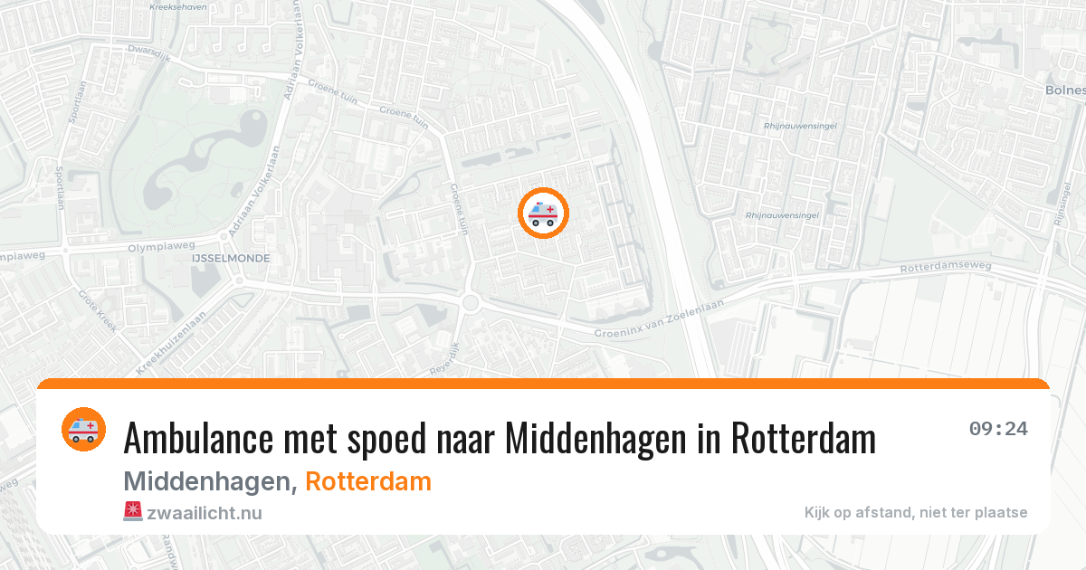 Ambulance met spoed naar Middenhagen in Rotterdam — 13 jul 2026