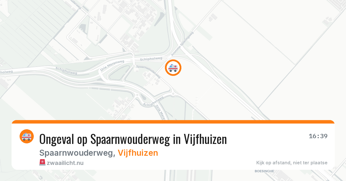 Ongeval op Spaarnwouderweg in Vijfhuizen — 17 feb 2026