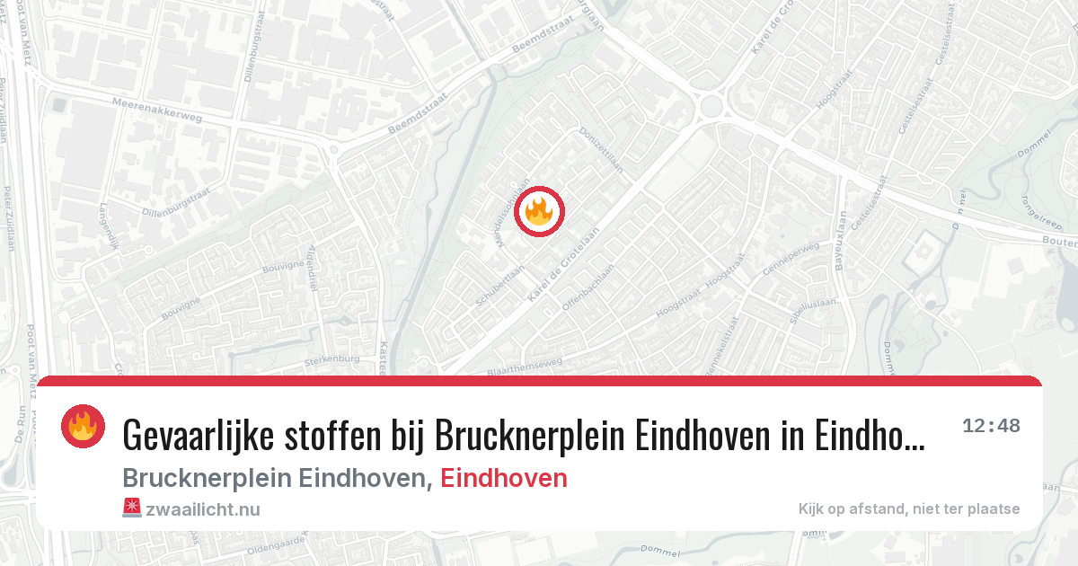 Gevaarlijke stoffen bij Brucknerplein Eindhoven in Eindhoven — 6 jun 2026