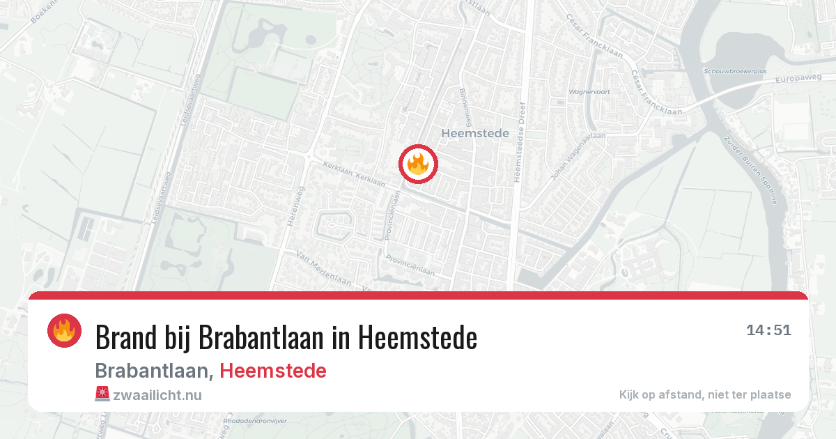Brand bij Brabantlaan in Heemstede — 23 jul 2026