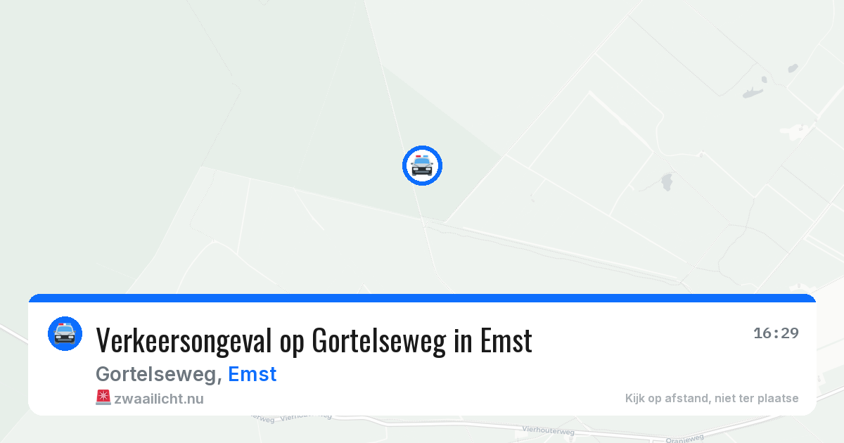 Verkeersongeval op Gortelseweg in Emst — 18 jul 2026