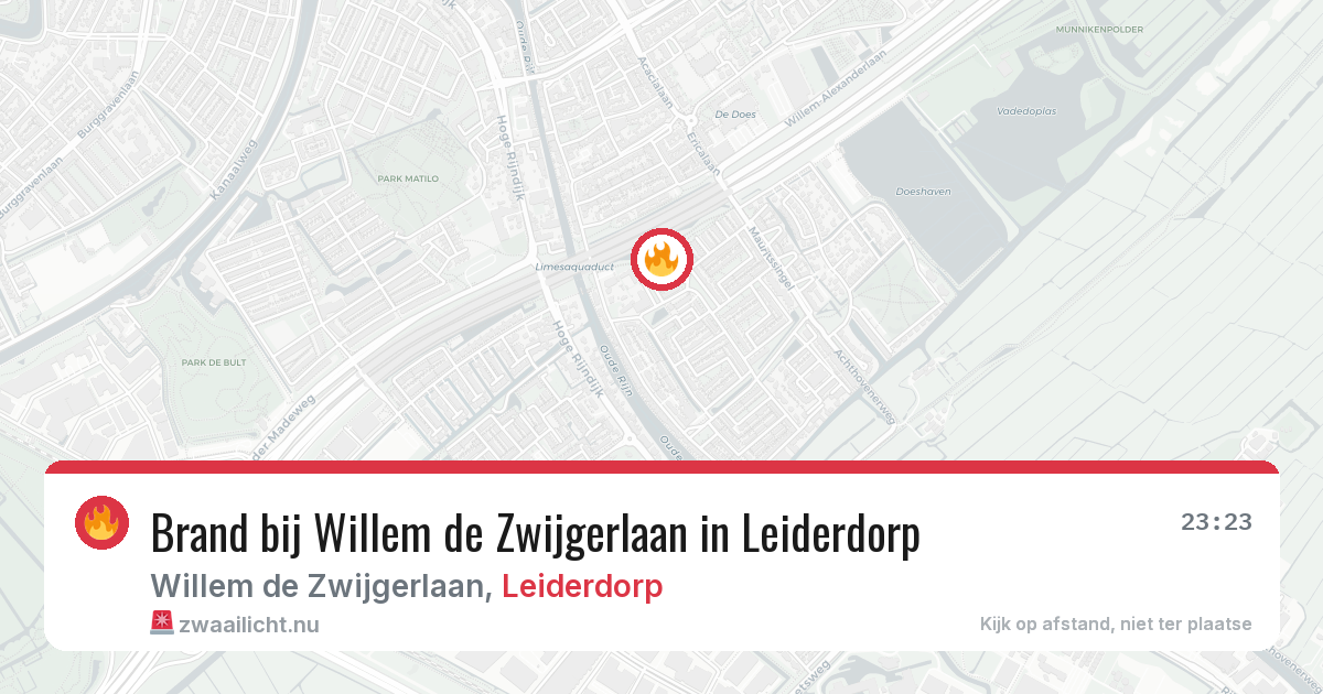Brand bij Willem de Zwijgerlaan in Leiderdorp — 2 apr 2026