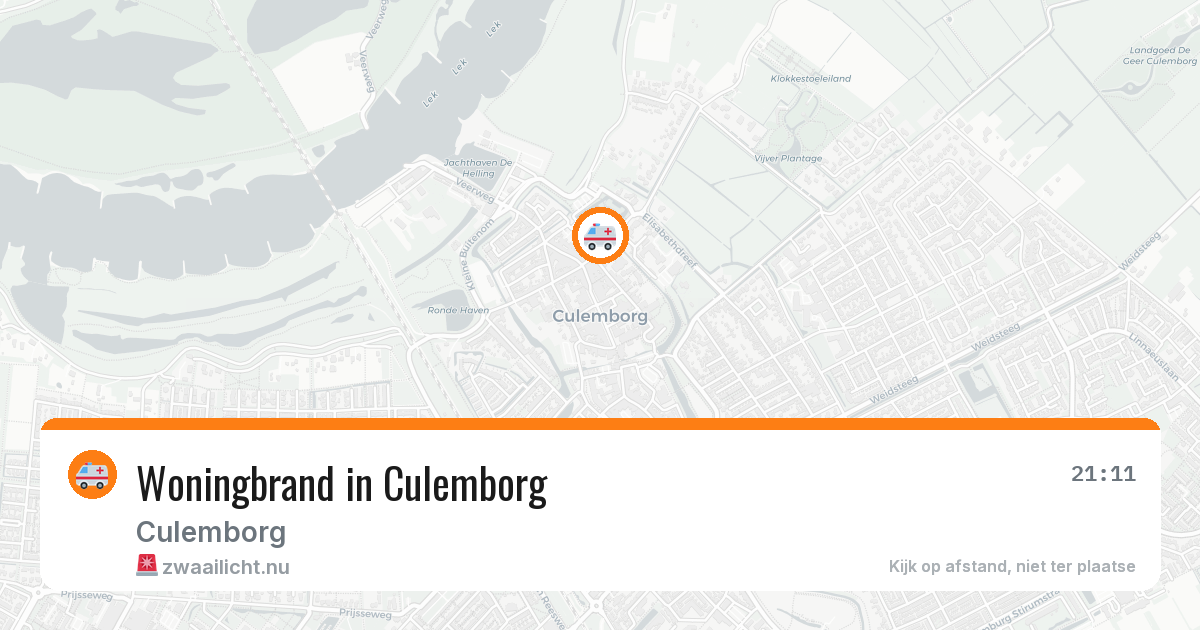 Woningbrand in Culemborg — 29 mrt 2026