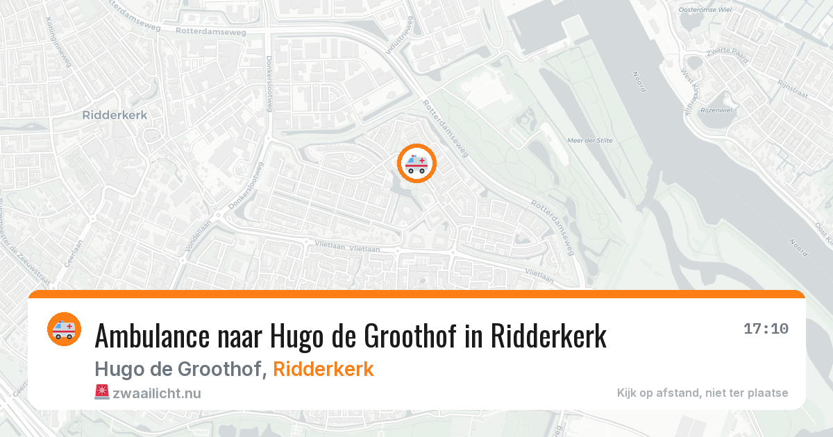 Ambulance naar Hugo de Groothof in Ridderkerk — 23 jul 2026