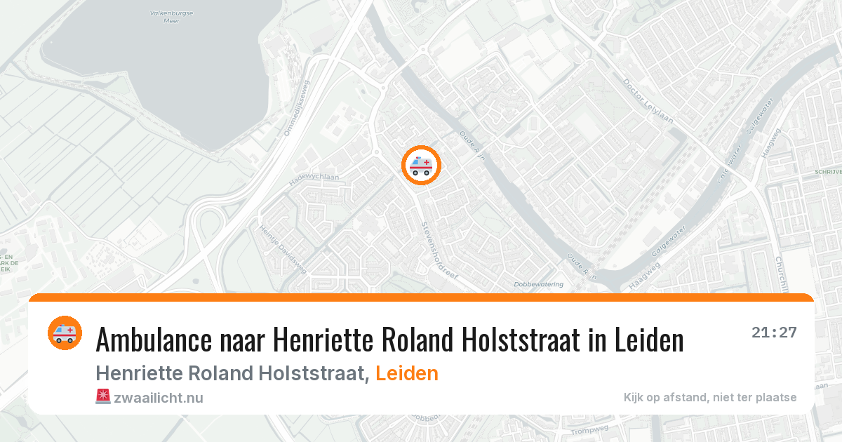 Ambulance naar Henriette Roland Holststraat in Leiden — 23 jul 2026