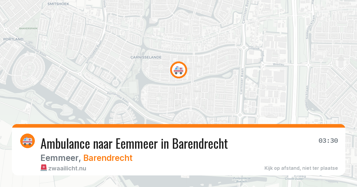 Ambulance naar Eemmeer in Barendrecht — 26 mrt 2026