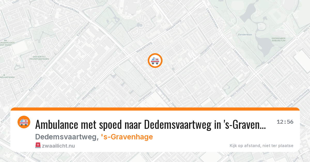 Ambulance met spoed naar Dedemsvaartweg in 's-Gravenhage — 13 feb 2026