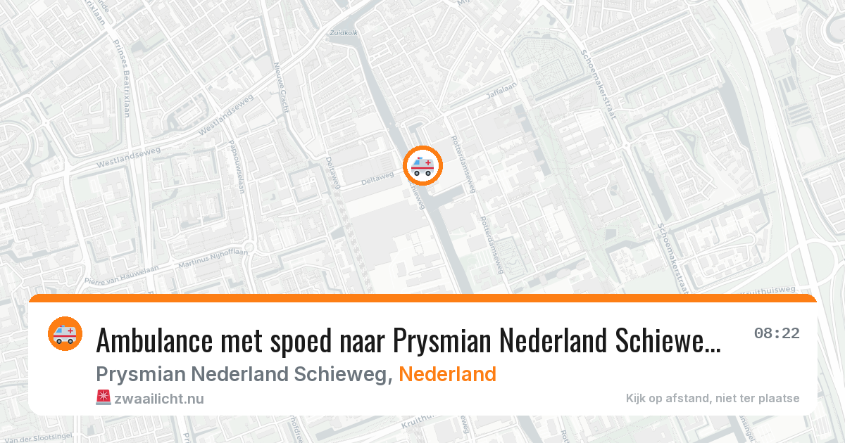 Ambulance met spoed naar Prysmian Nederland Schieweg in Nederland — 3 feb 2026
