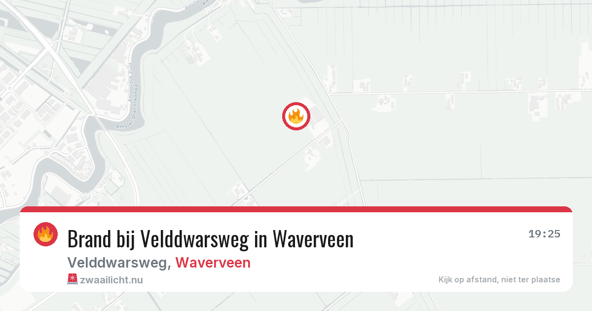 Brand bij Velddwarsweg in Waverveen — 17 jul 2026