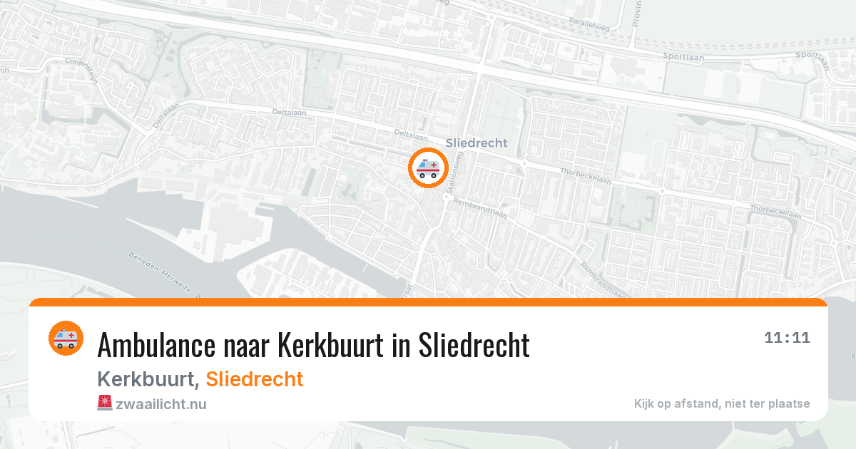 Ambulance naar Kerkbuurt in Sliedrecht — 2 apr 2026