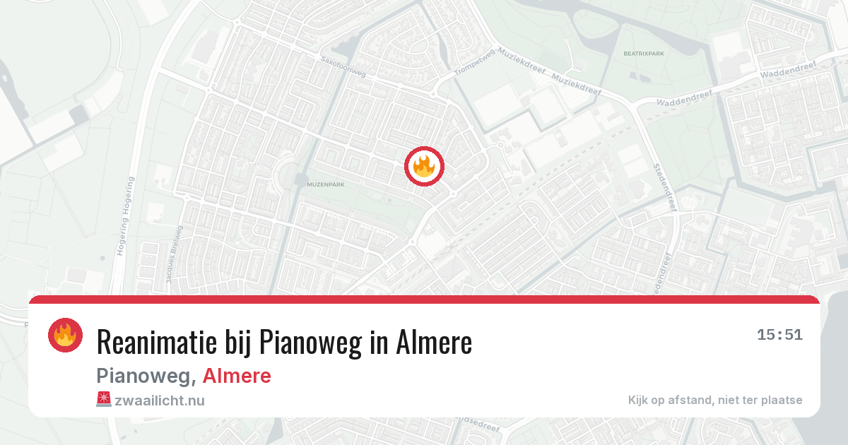Reanimatie bij Pianoweg in Almere — 30 mrt 2026