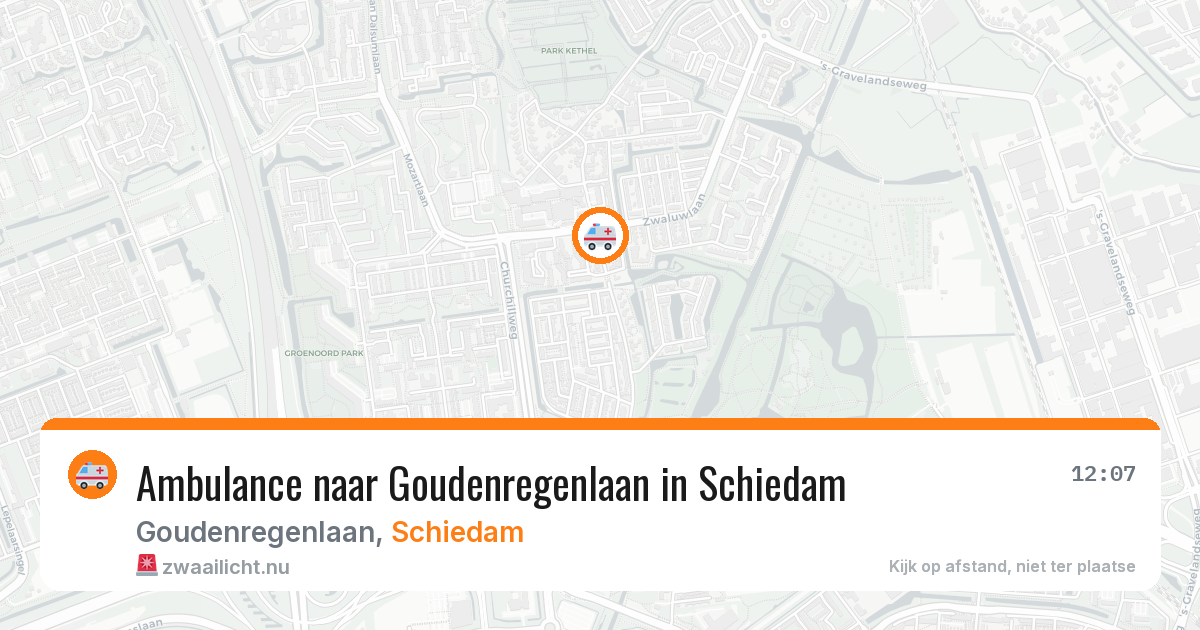 Ambulance naar Goudenregenlaan in Schiedam — 28 mrt 2026